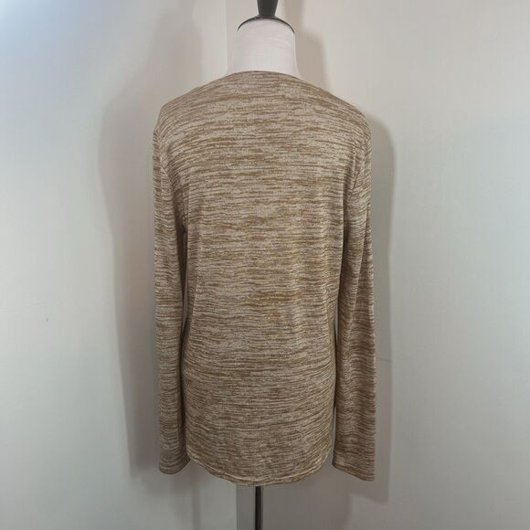 Banana Republic Long Sleeve Jersey T-Shirt S Luxespun Pullover Top Stretch Tan - Picture 2 of 11
